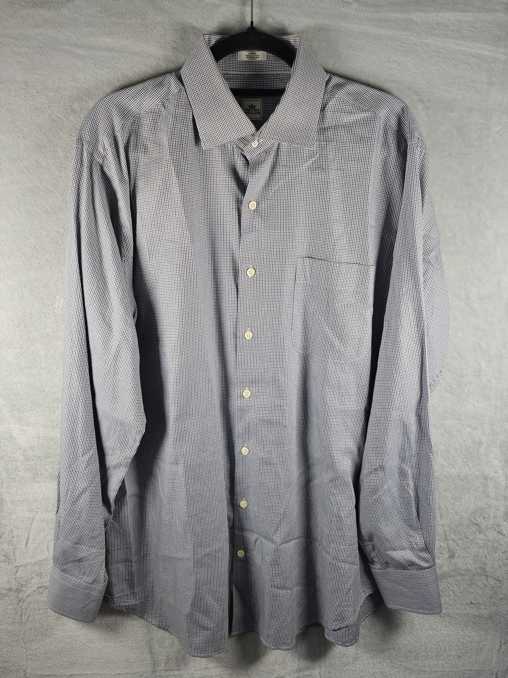 Peter Millar Sz. Large Men's 100% Cotton Houndstooth Button-Up Shirt Golf Preppy